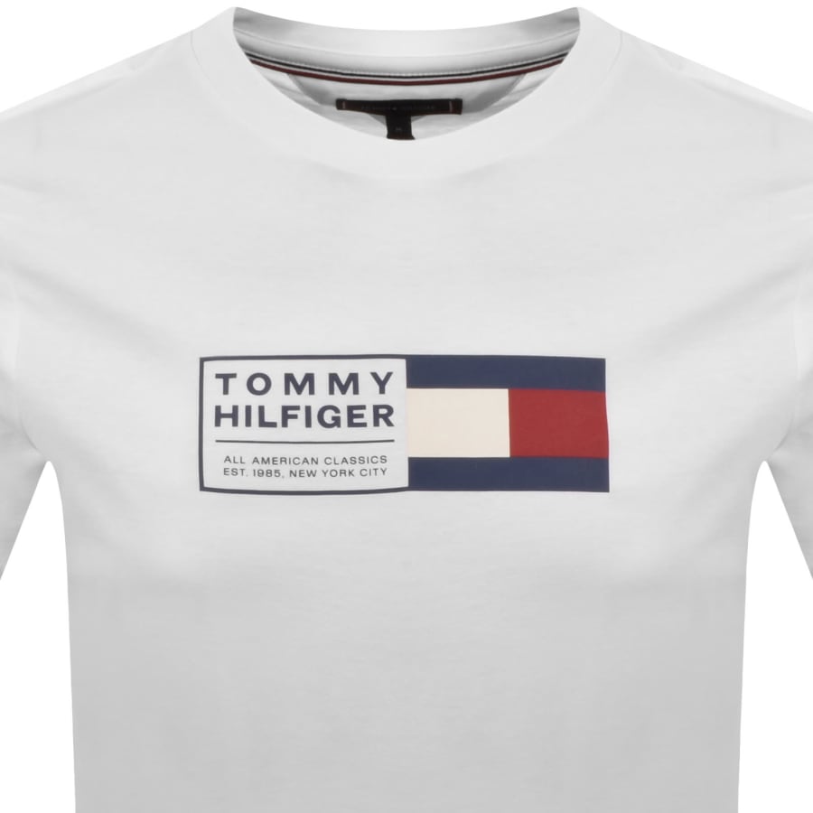 Image number 2 for Tommy Hilfiger Text Box T Shirt White