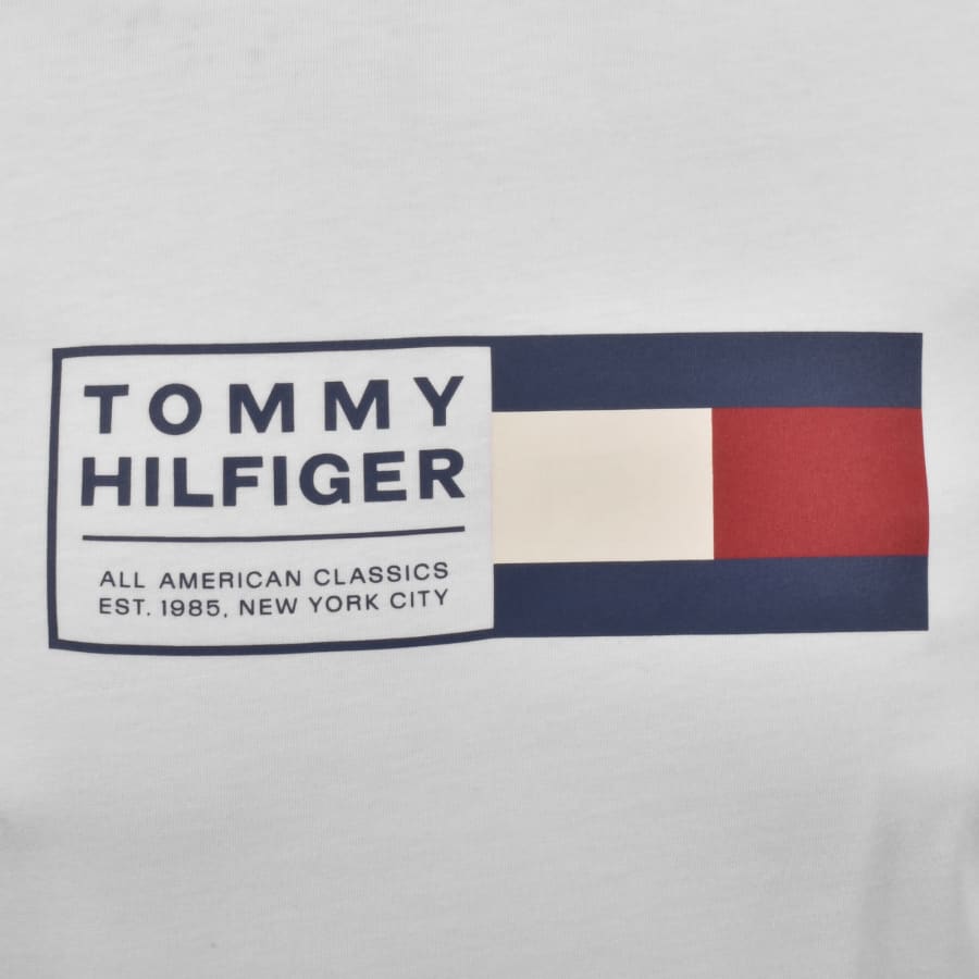 Image number 3 for Tommy Hilfiger Text Box T Shirt White
