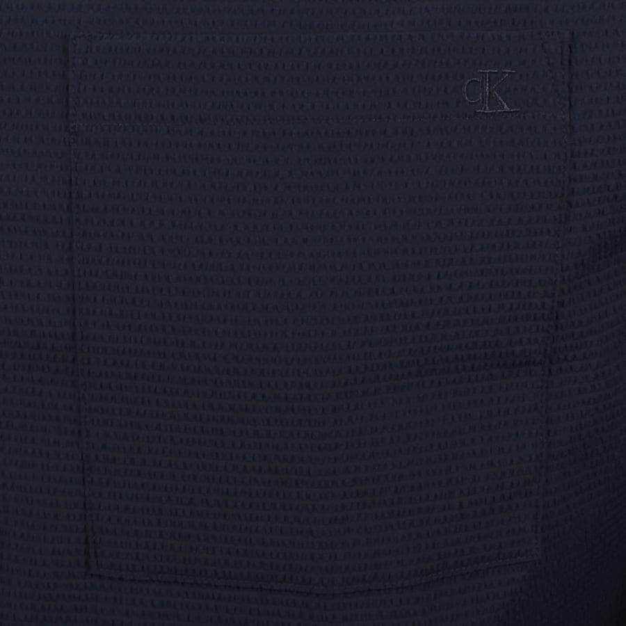 Image number 3 for Calvin Klein Seersucker Shirt Navy