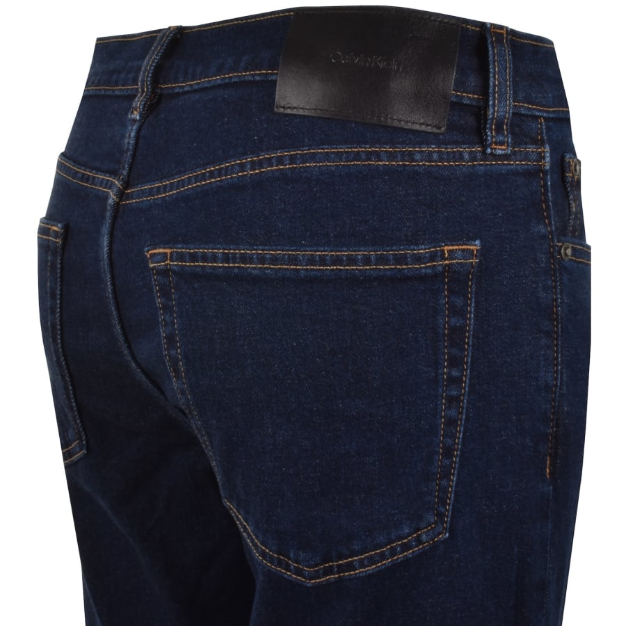 Image number 4 for Calvin Klein Slim Straight Fit Jeans Blue