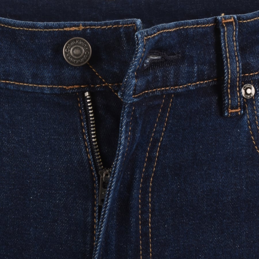 Image number 5 for Calvin Klein Slim Straight Fit Jeans Blue