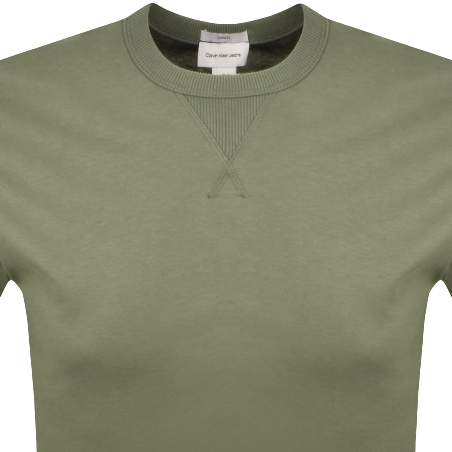 Image number 3 for Calvin Klein Jeans Badge T Shirt Green