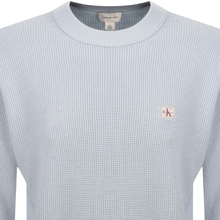 Image number 2 for Calvin Klein Jeans Waffle Jumper Blue