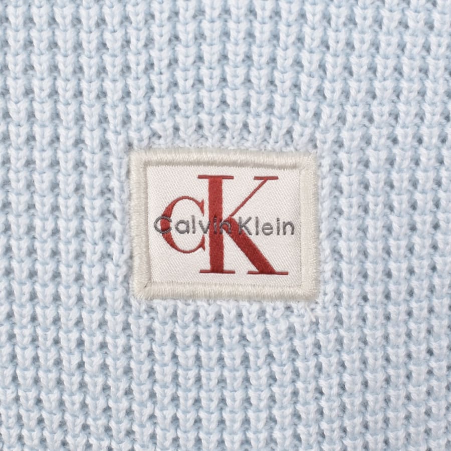 Image number 3 for Calvin Klein Jeans Waffle Jumper Blue