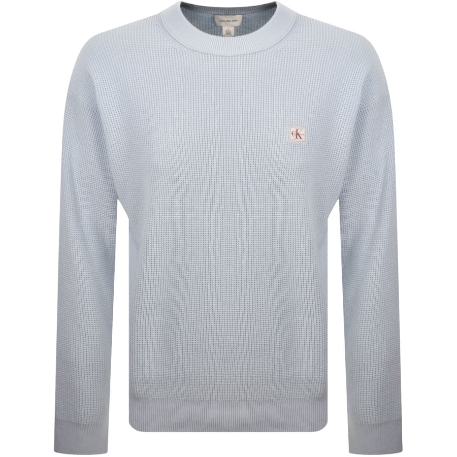 Image number 1 for Calvin Klein Jeans Waffle Jumper Blue