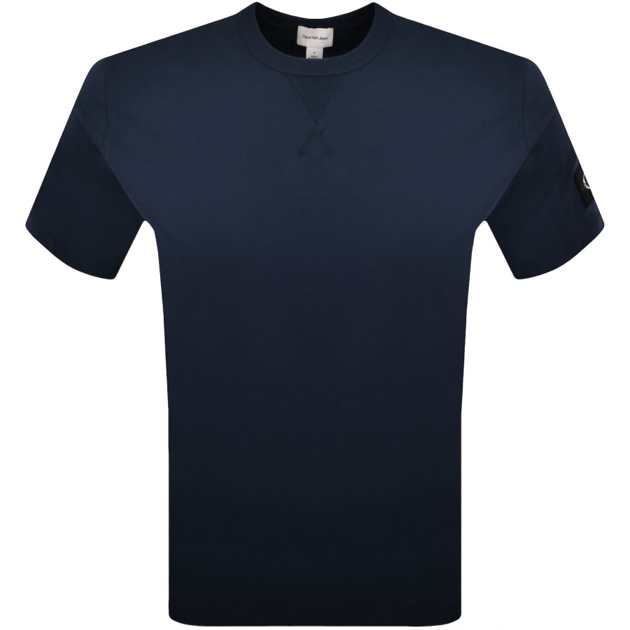 Image number 2 for Calvin Klein Jeans Badge T Shirt Navy