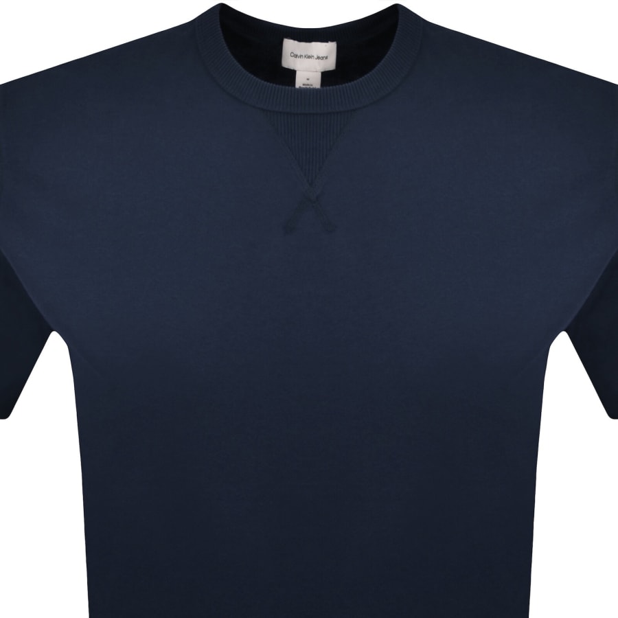 Image number 3 for Calvin Klein Jeans Badge T Shirt Navy