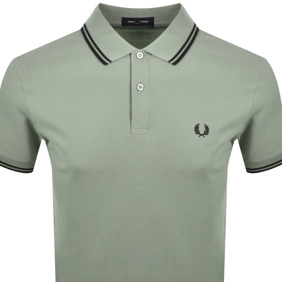 Image number 2 for Fred Perry Twin Tipped Polo T Shirt Green