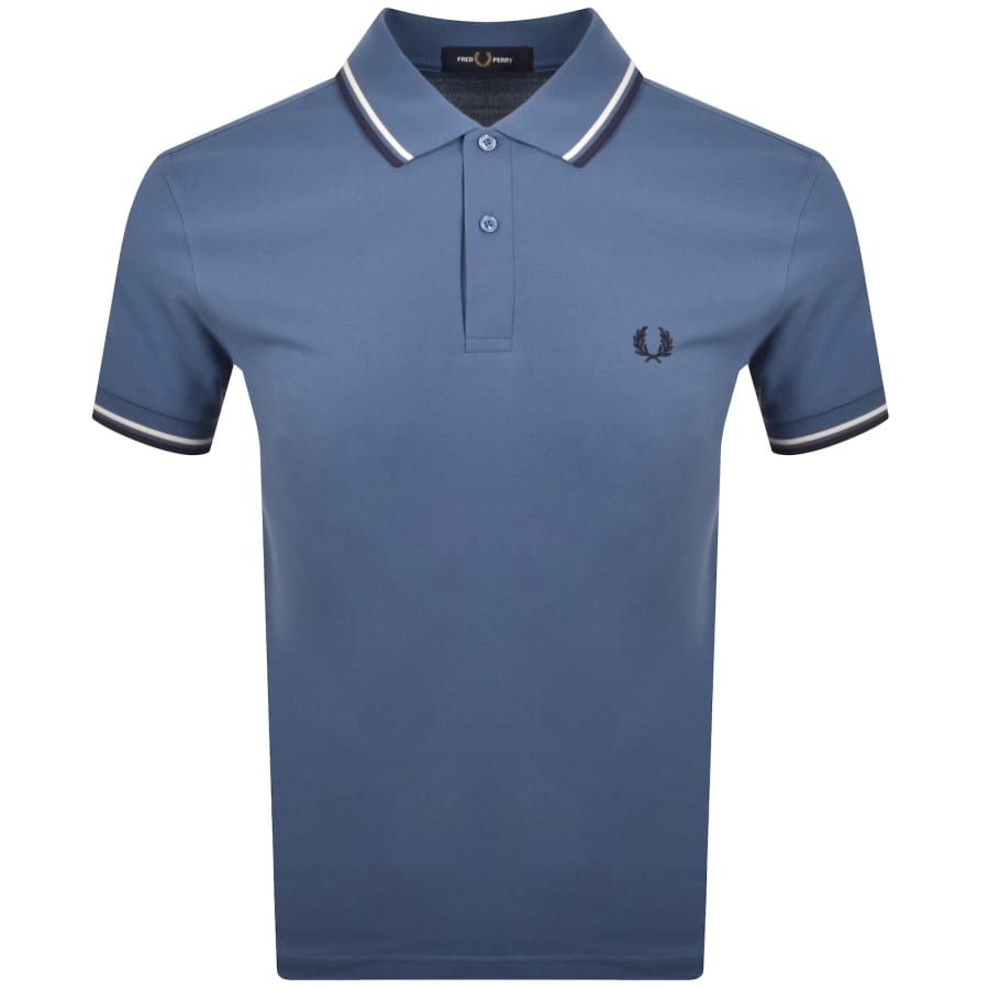 Image number 1 for Fred Perry Twin Tipped Polo T Shirt Blue