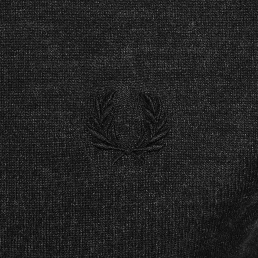 Image number 3 for Fred Perry Colour Block Knit Polo Shirt Black