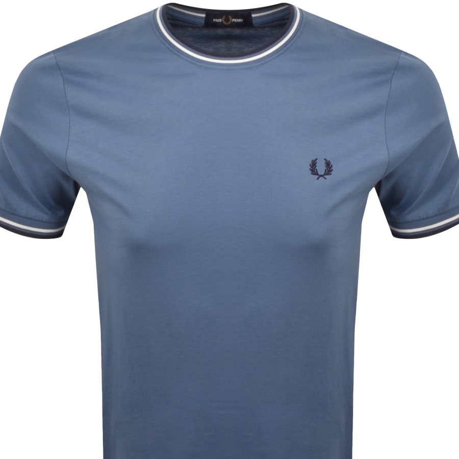 Image number 2 for Fred Perry Twin Tipped T Shirt Blue