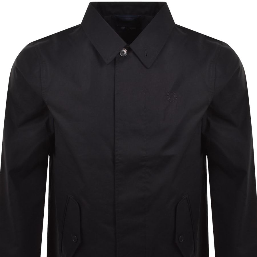 Image number 2 for Fred Perry Bonded Cotton Jacket Navy