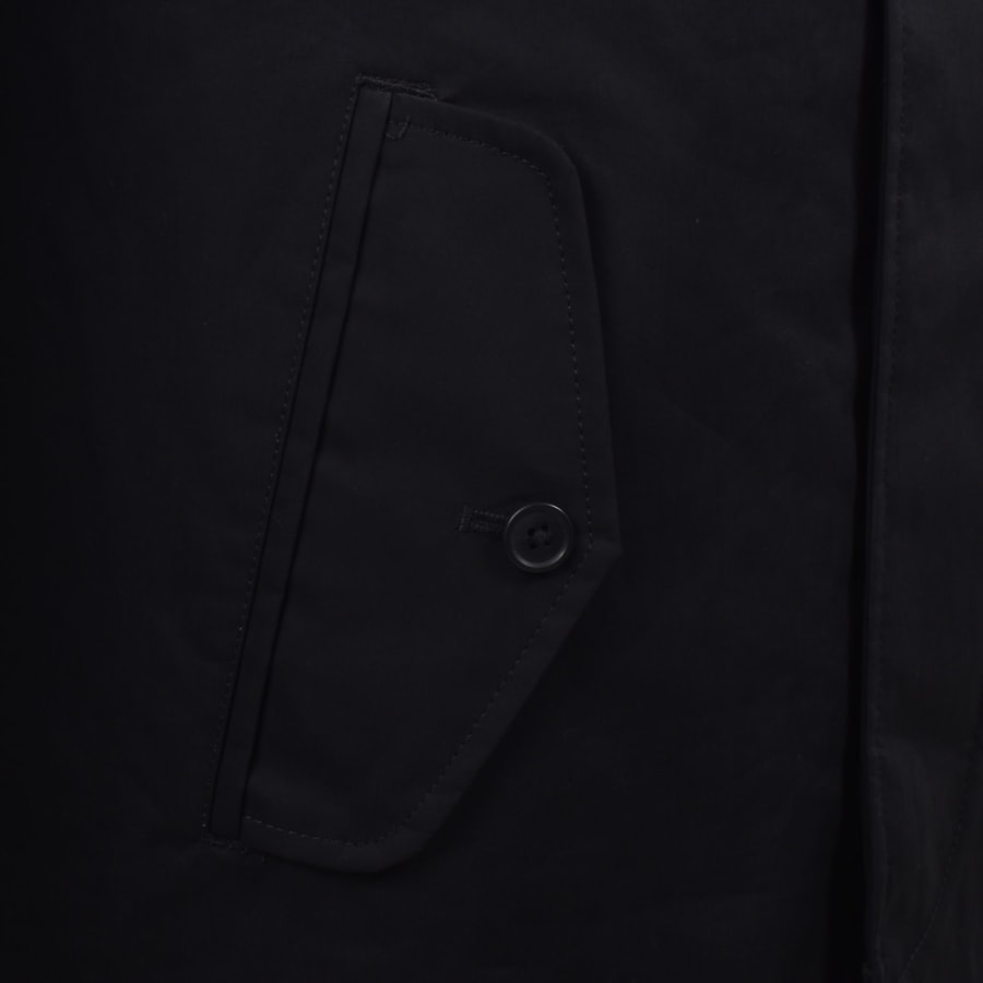 Image number 4 for Fred Perry Bonded Cotton Jacket Navy