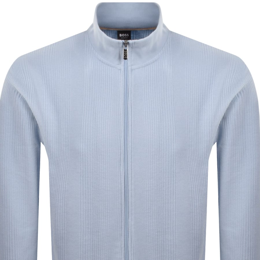 Image number 3 for BOSS Full Zip Sweatshirt Jacket Blue