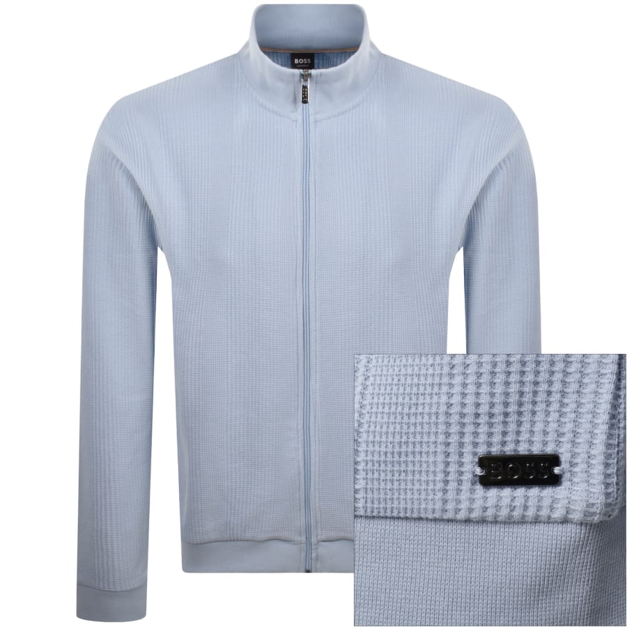 Image number 1 for BOSS Full Zip Sweatshirt Blue
