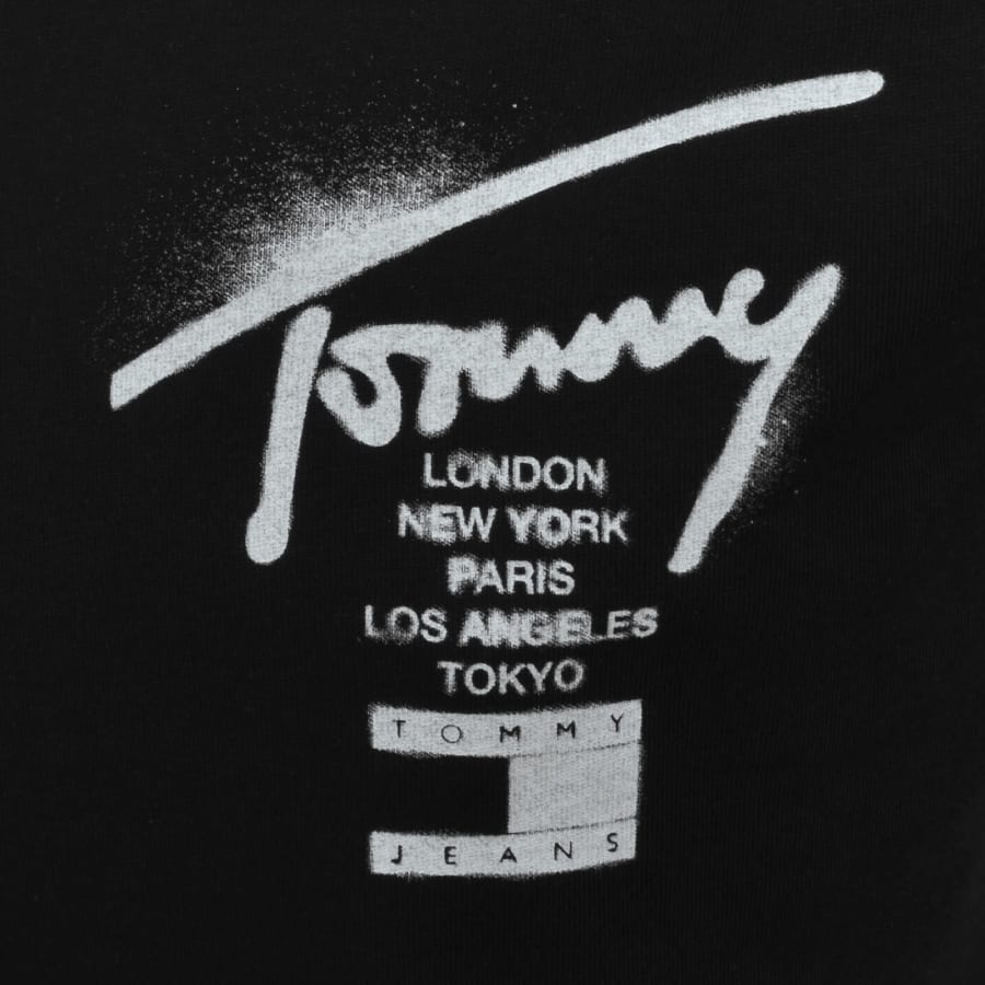 Image number 3 for Tommy Jeans Sign City T Shirt Black
