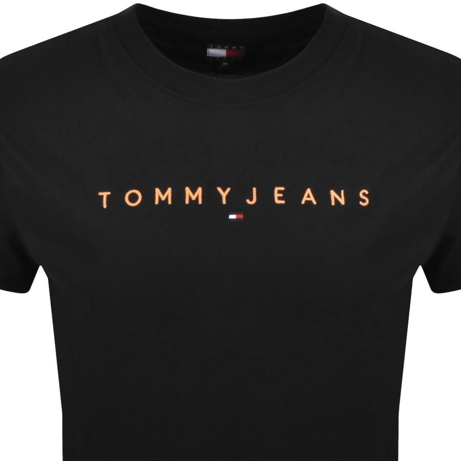 Image number 2 for Tommy Jeans Linear Logo T Shirt Black