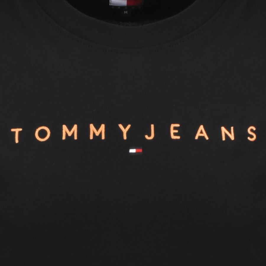 Image number 3 for Tommy Jeans Linear Logo T Shirt Black