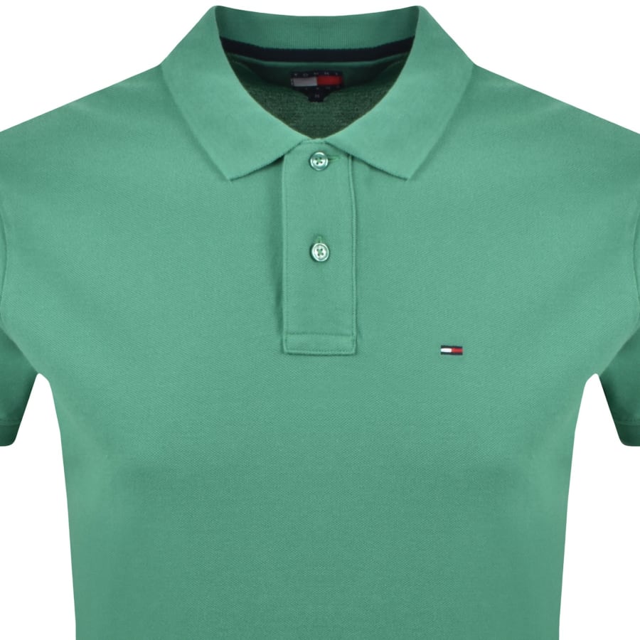Image number 2 for Tommy Jeans Tipped Polo Shirt Green