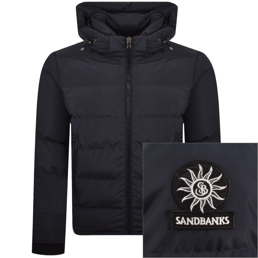 Image number 1 for Sandbanks Puffer Jacket Navy