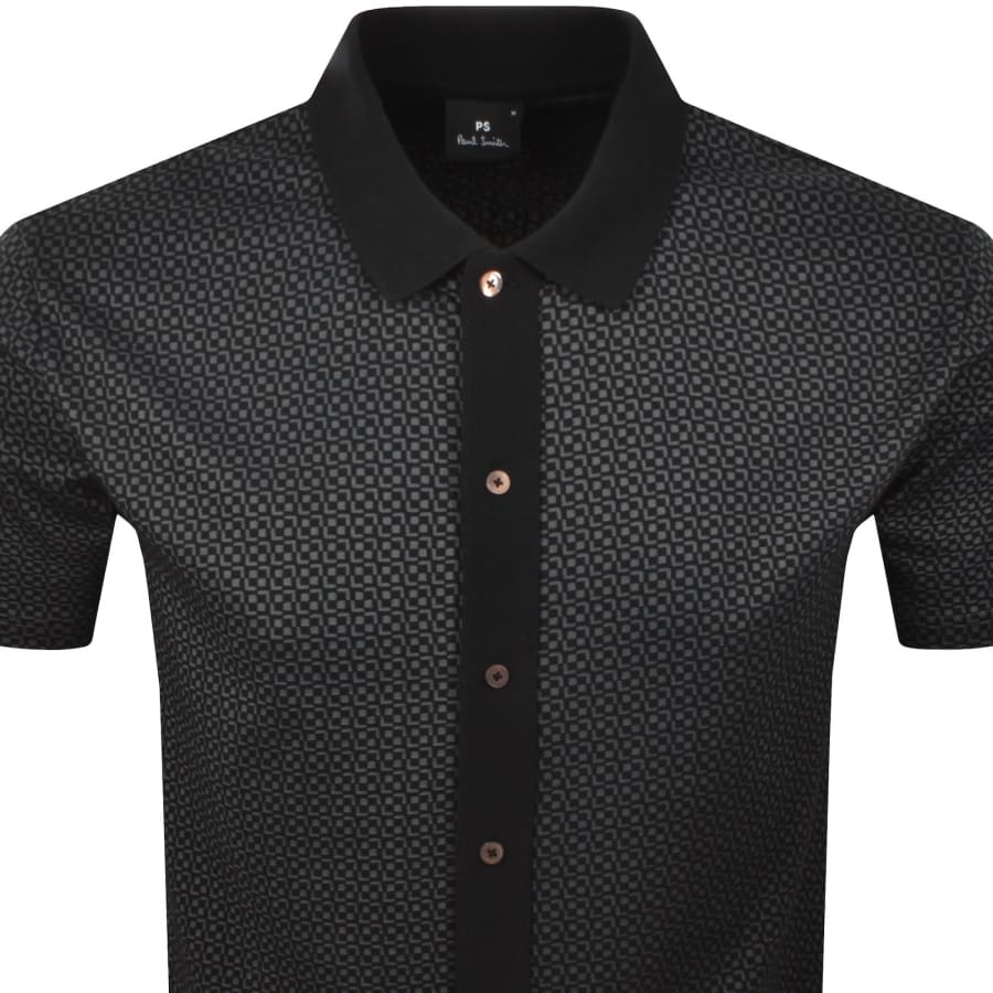 Image number 2 for Paul Smith Short Sleeved Polo Shirt Black