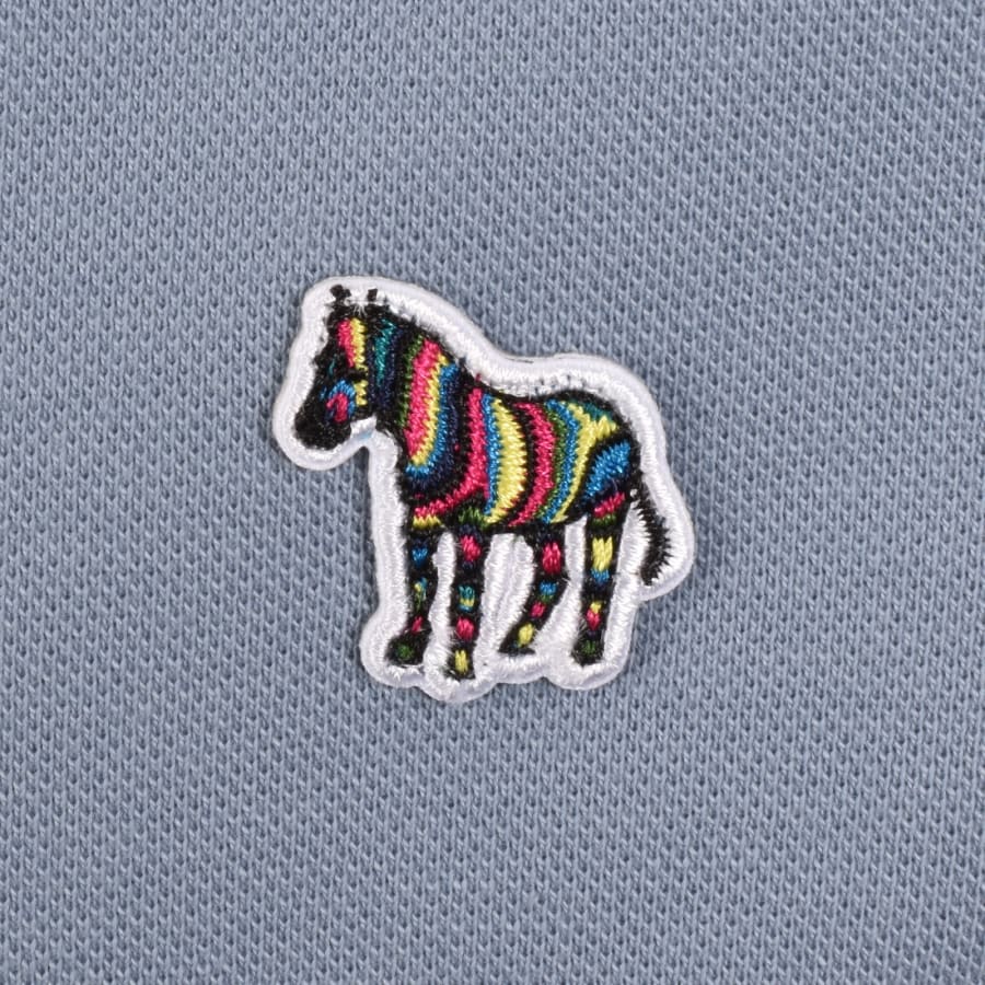 Image number 3 for Paul Smith Zebra Polo T Shirt Blue