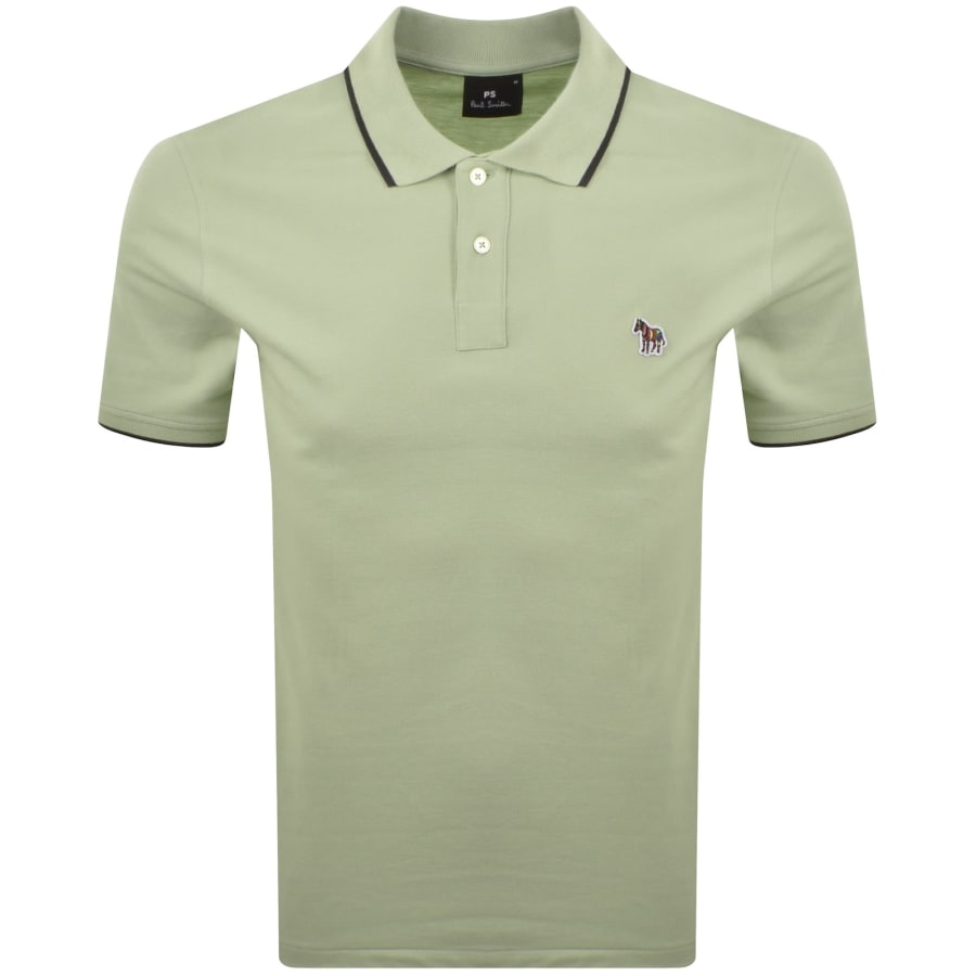 Image number 1 for Paul Smith Zebra Polo T Shirt Green