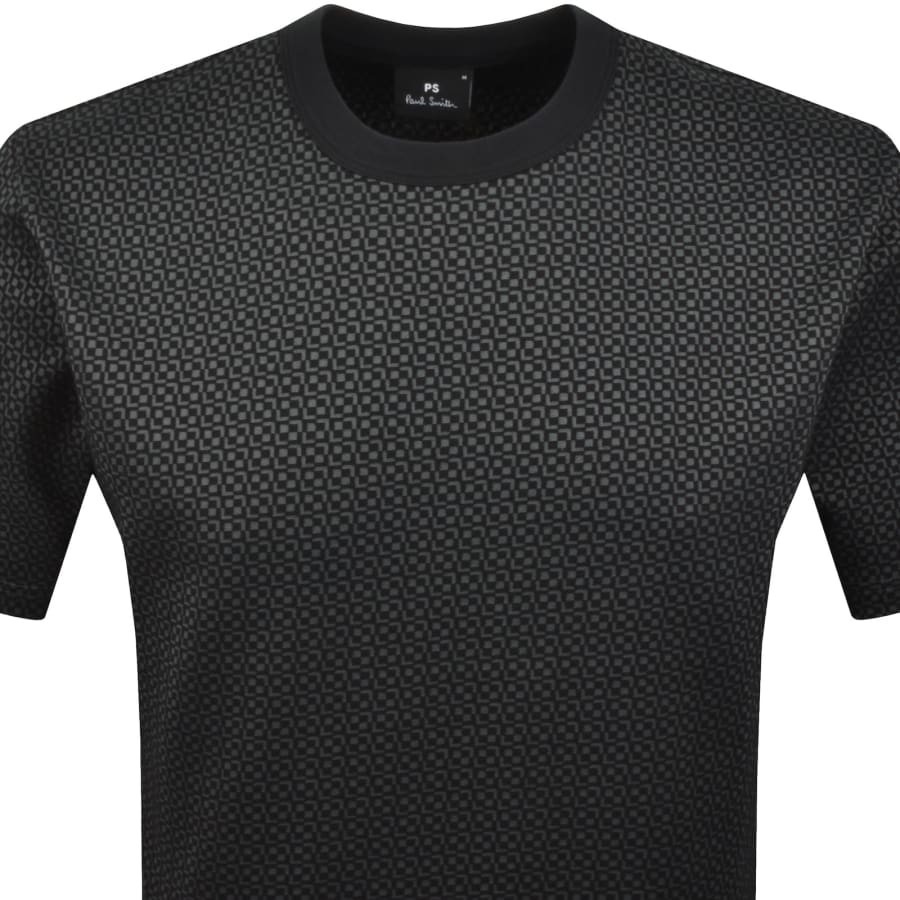 Image number 2 for Paul Smith Patterned T Shirt Black