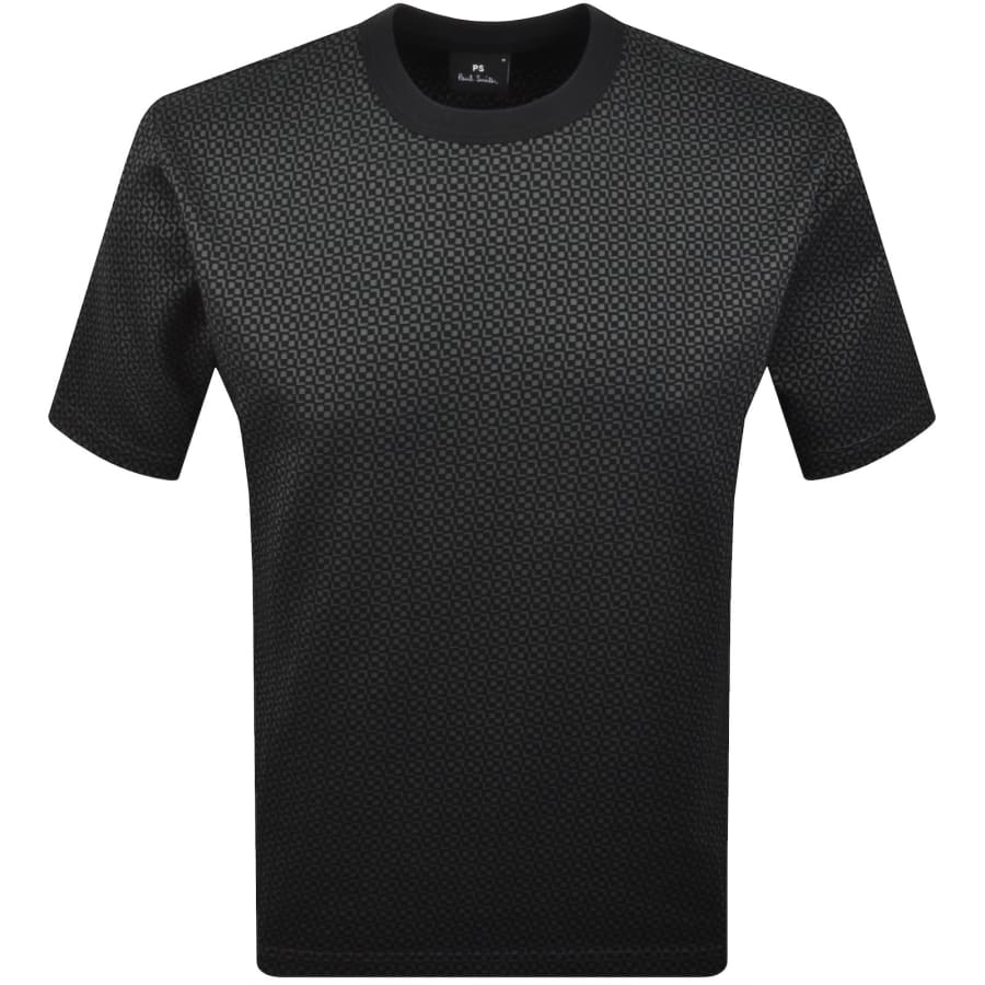 Image number 1 for Paul Smith Patterned T Shirt Black