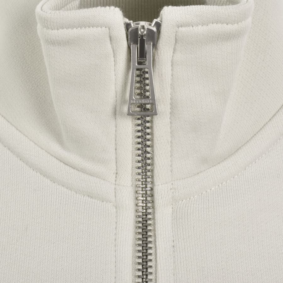 Image number 4 for Belstaff Quarter Zip Sweatshirt Off White