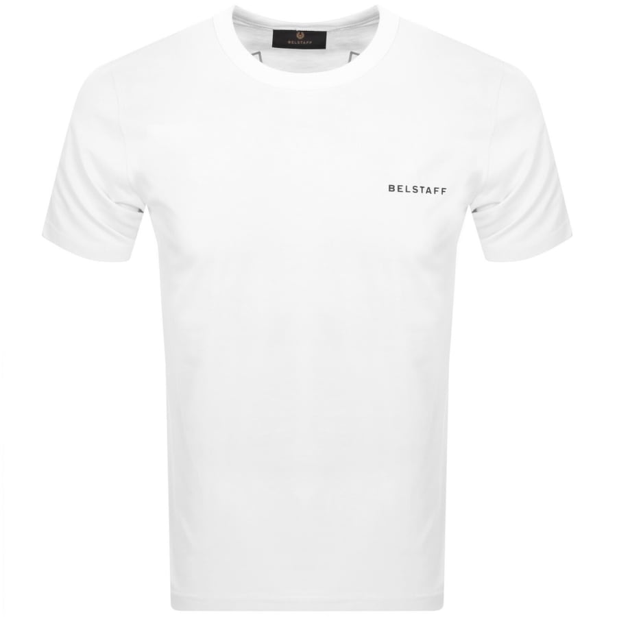 Image number 2 for Belstaff Relaxed Fit Border T Shirt White