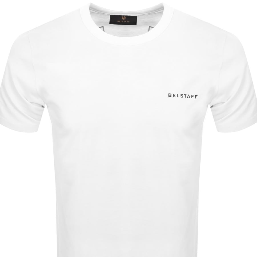 Image number 3 for Belstaff Relaxed Fit Border T Shirt White