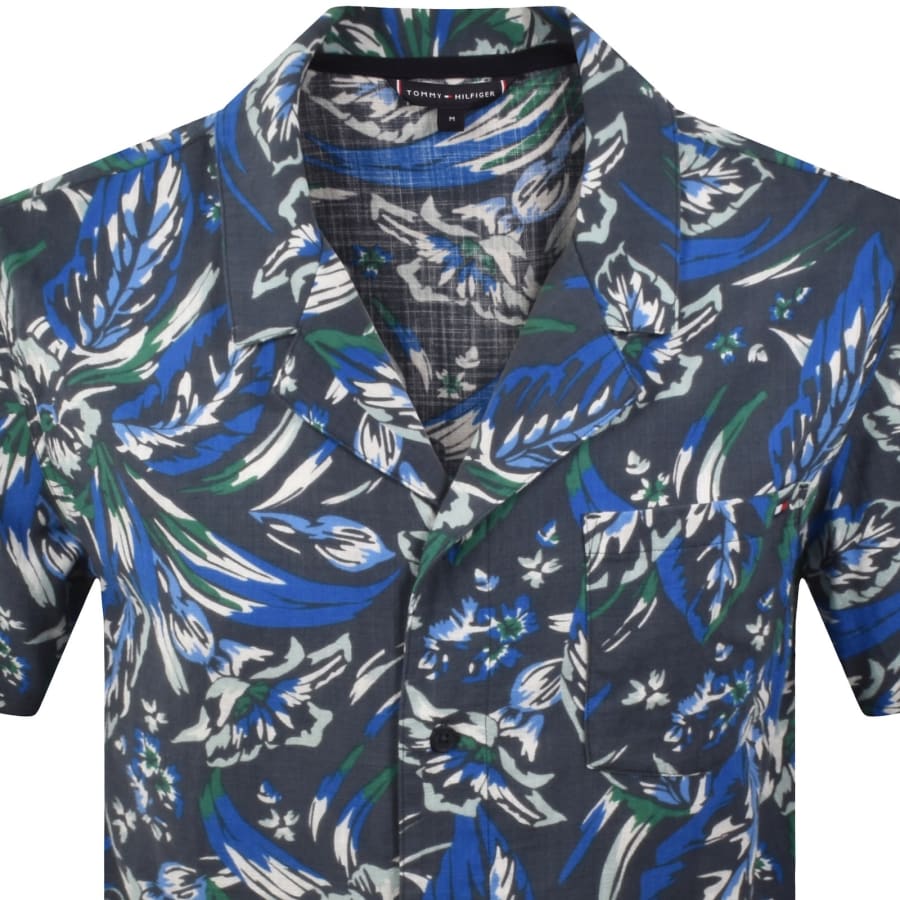 Image number 2 for Tommy Hilfiger Bowling Shirt Blue