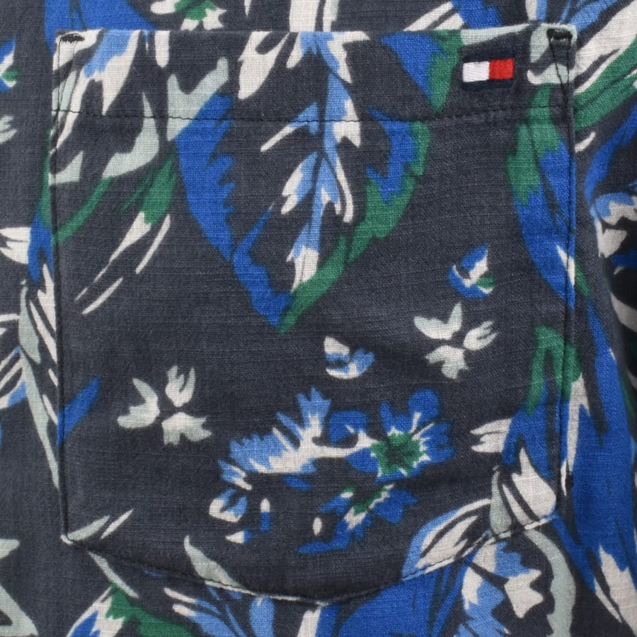 Image number 3 for Tommy Hilfiger Bowling Shirt Blue
