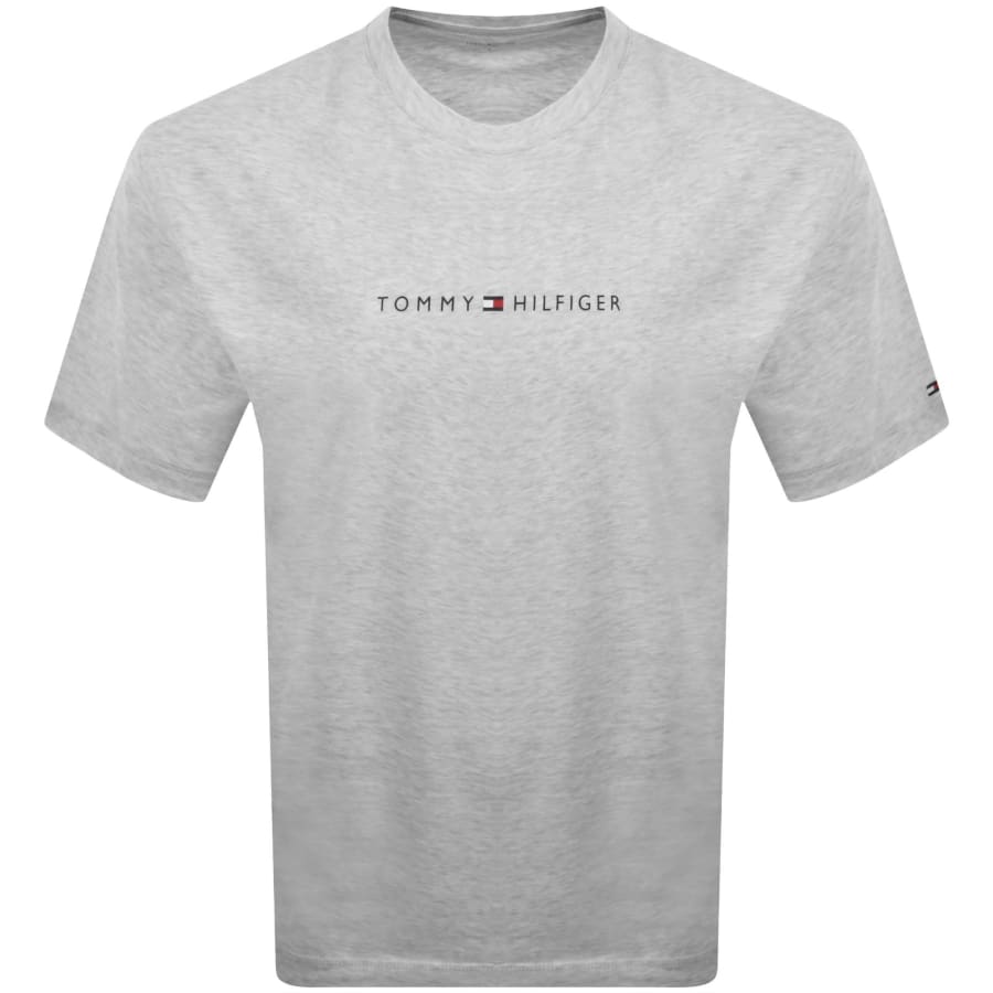 Image number 1 for Tommy Hilfiger Logo T Shirt Grey