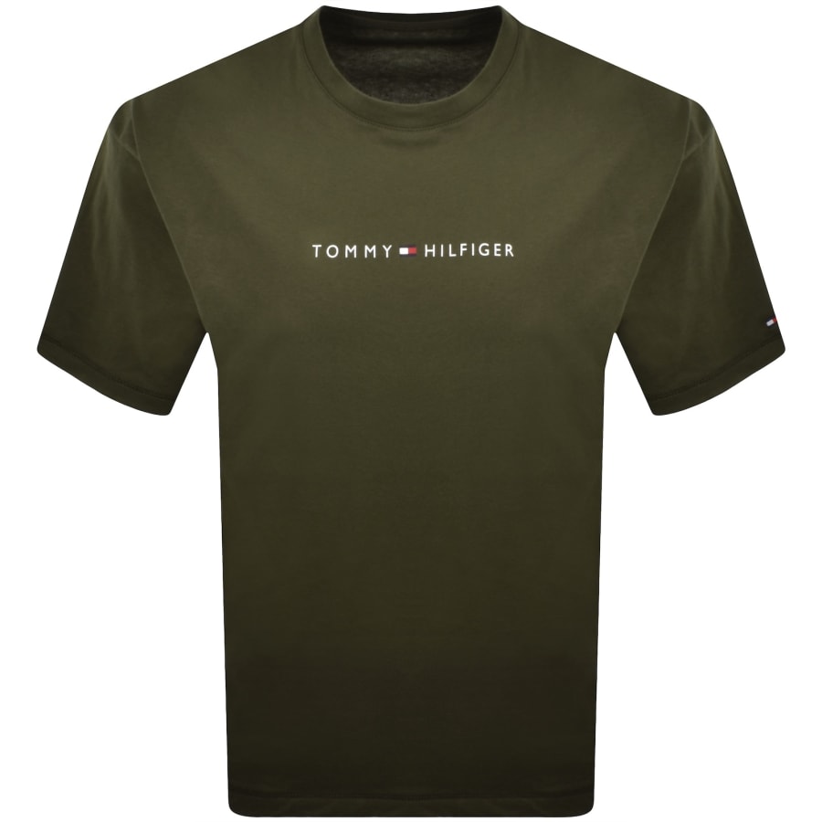 Image number 1 for Tommy Hilfiger Logo T Shirt Green