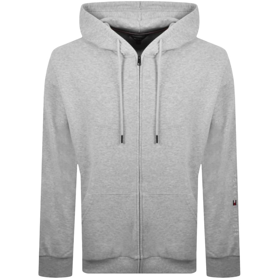Image number 2 for Tommy Hilfiger Full Zip Hoodie Grey