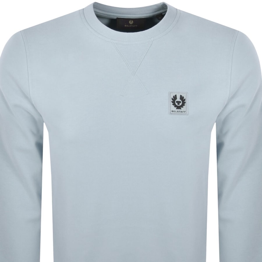 Image number 2 for Belstaff Crew Neck Sweatshirt Sky Blue
