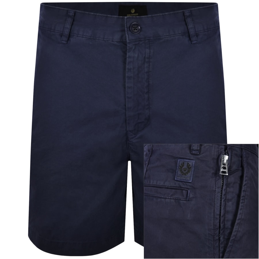 Image number 1 for Belstaff Rally Shorts Dark Ink Navy