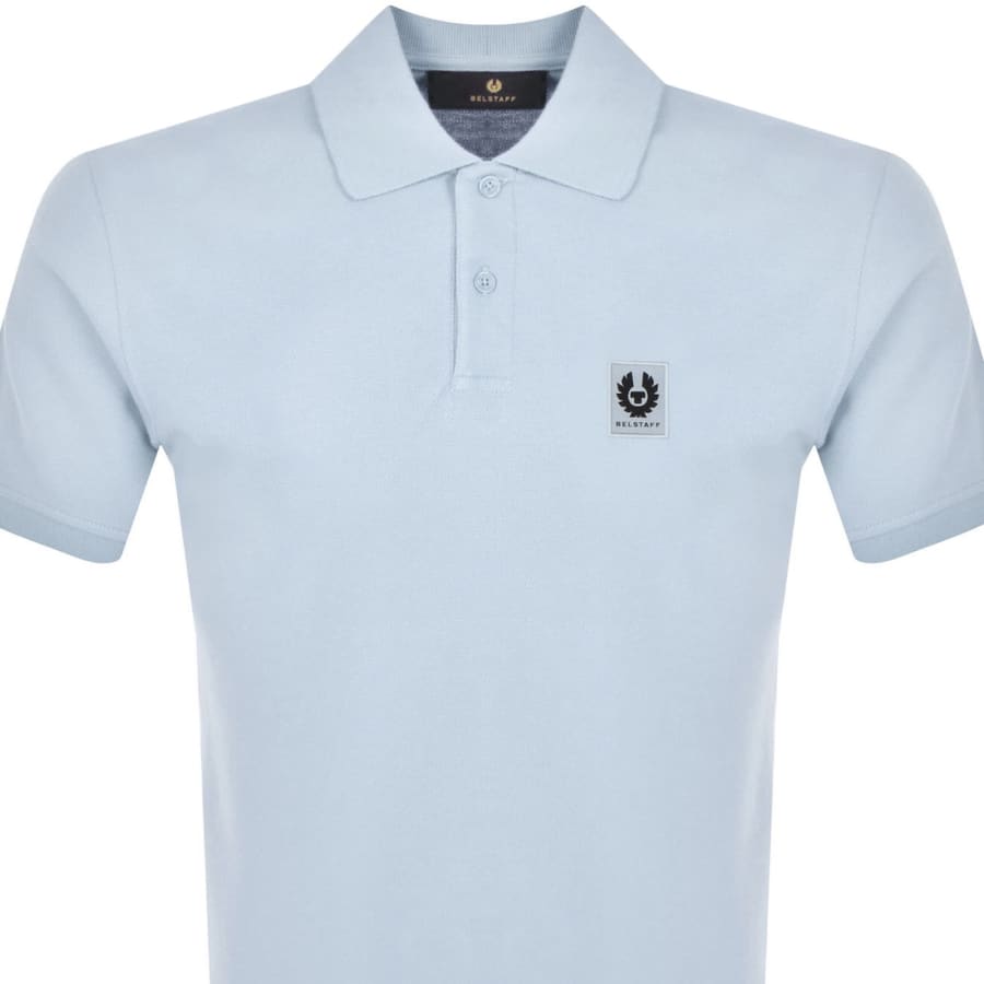 Image number 2 for Belstaff Short Sleeve Polo T Shirt Blue