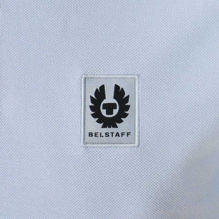 Image number 3 for Belstaff Short Sleeve Polo T Shirt Blue