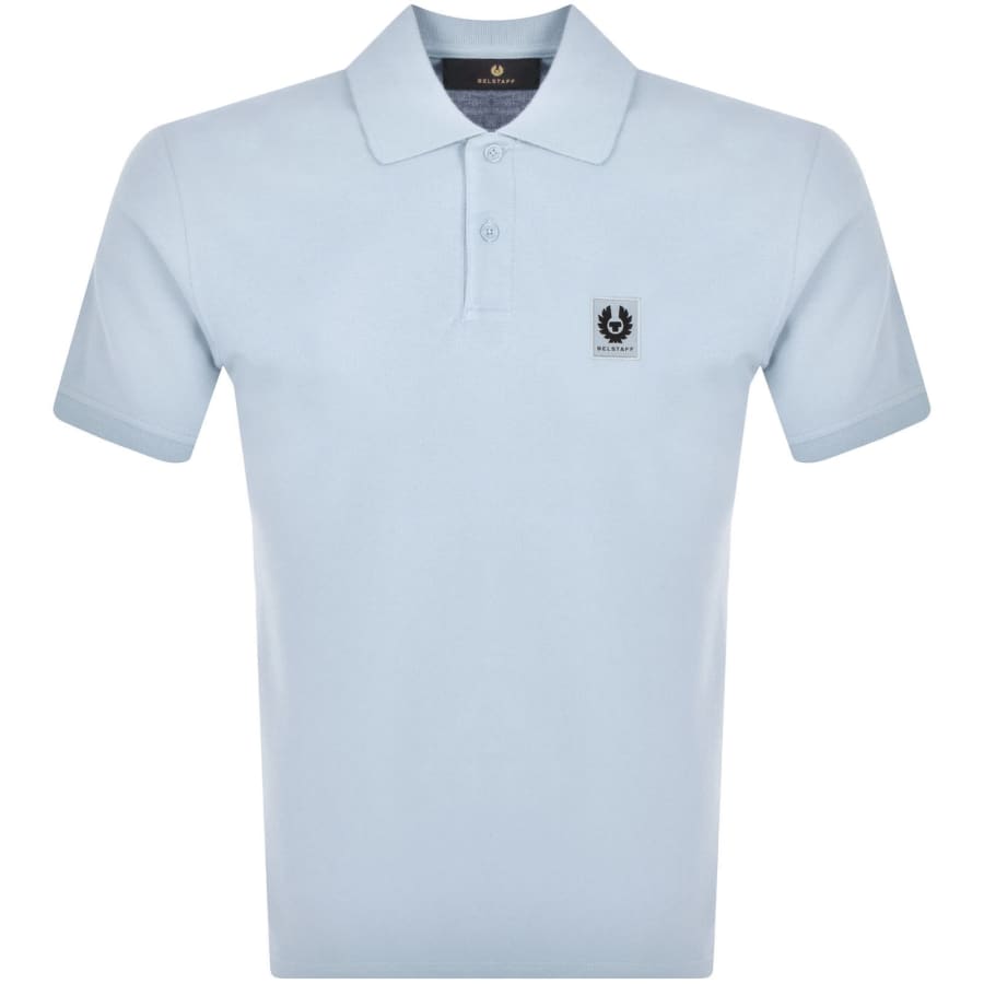 Image number 1 for Belstaff Short Sleeve Polo T Shirt Blue
