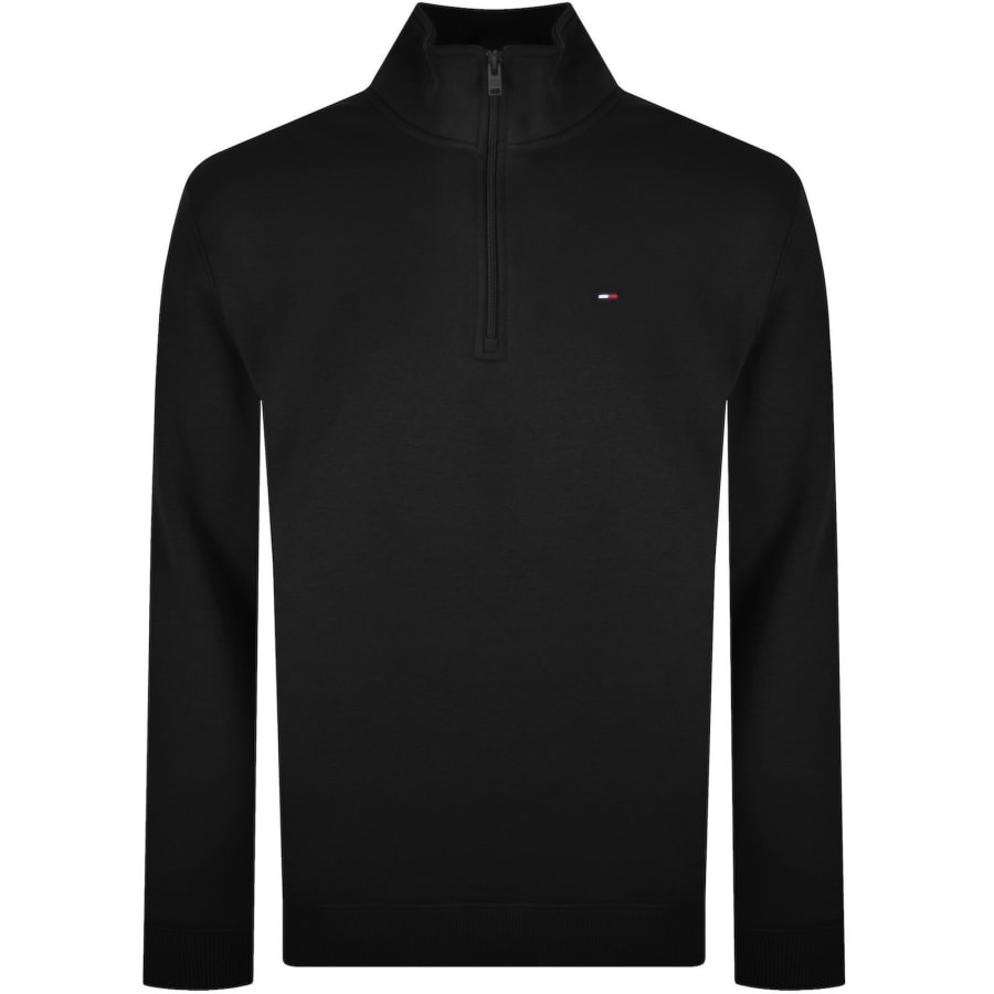 Image number 1 for Tommy Jeans Quarter Zip Sweatshirt Black
