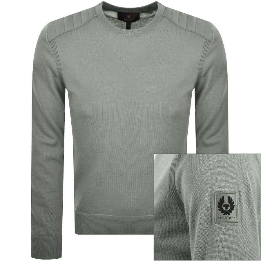 Image number 1 for Belstaff Kerrigan Knit Jumper Green