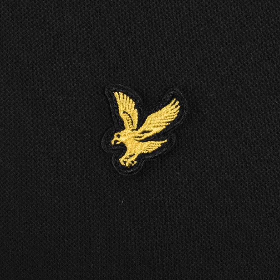 Image number 3 for Lyle And Scott Tartan Collar Polo T Shirt Black