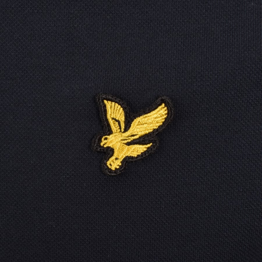 Image number 3 for Lyle And Scott Check Panelled Polo T Shirt Navy