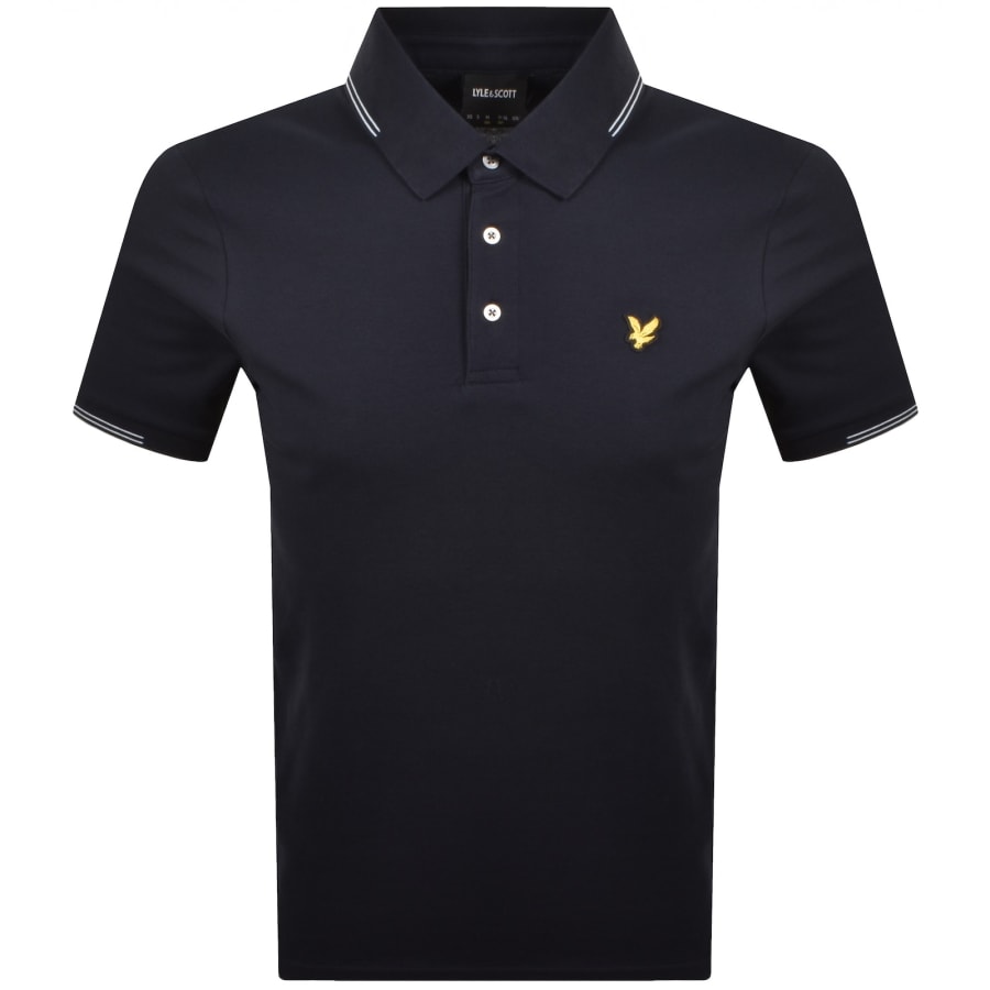 Image number 1 for Lyle And Scott Fine Tipped Polo T Shirt Navy
