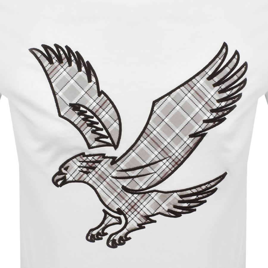 Image number 3 for Lyle And Scott Check Eagle T Shirt White