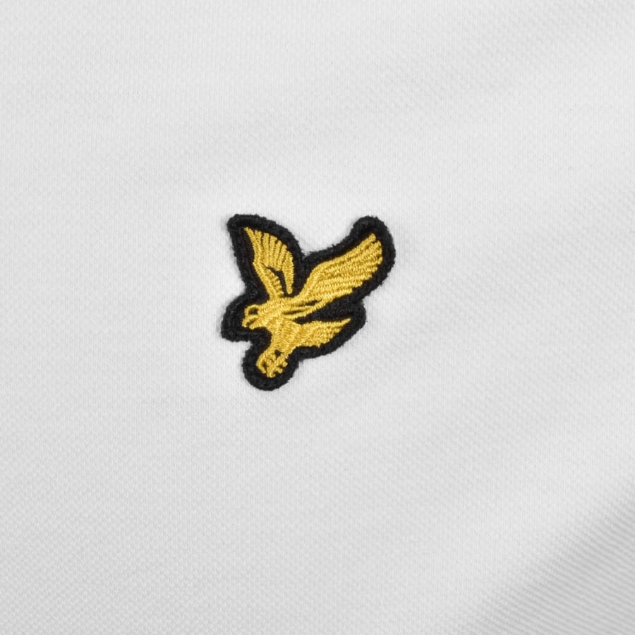 Image number 3 for Lyle And Scott Check Panelled Polo T Shirt White