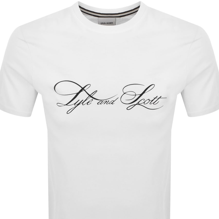 Image number 2 for Lyle And Scott Superfine Graphic T Shirt White